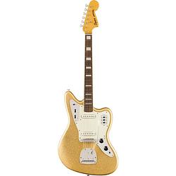 Foto van Squier fsr classic vibe 70s jaguar gold sparkle il elektrische gitaar