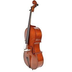 Foto van Leonardo lc-1012 basic series cello outfit 1/2 cello inclusief draagtas en strijkstok