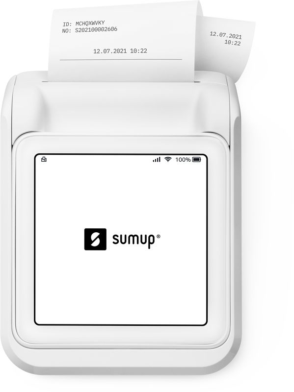 Foto van Sumup solo mobiel pinapparaat + oplaadstation met printer