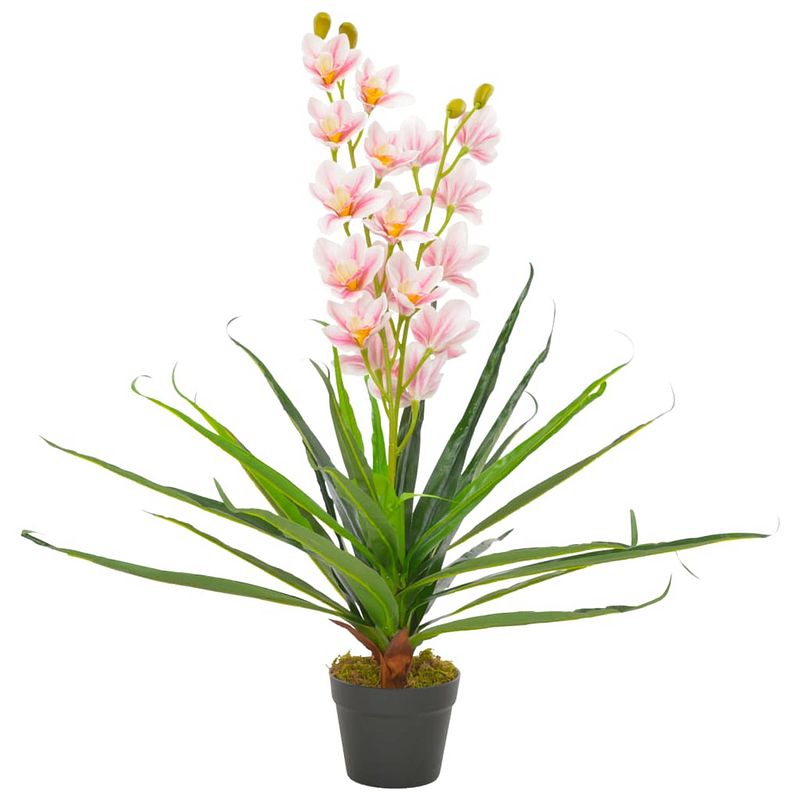 Foto van Vidaxl kunstplant met pot orchidee 90 cm roze