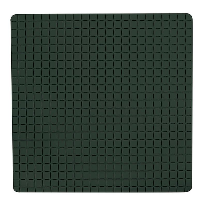 Foto van Msv douche/bad anti-slip mat badkamer - rubber - groen - 54 x 54 cm - badmatjes