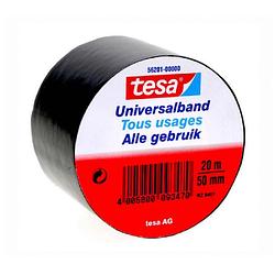 Foto van 3x tesa universalband isolatie tape zwart 20 mtr x 5 cm - tape (klussen)