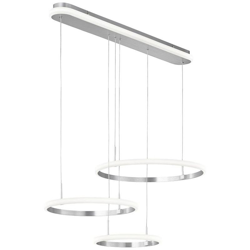 Foto van Wofi newa 11683 led-hanglamp led led vast ingebouwd 60 w aluminium (geborsteld)