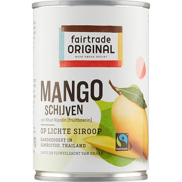 Foto van Fairtrade original mango schijven op lichte siroop 425g bij jumbo