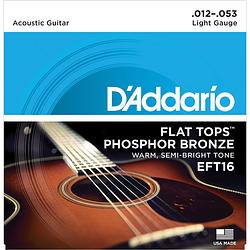 Foto van D'saddario eft16 flat tops snaren voor akoestische western gitaar