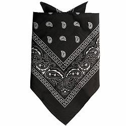 Foto van Traditionele bandana - zwart - 52 x 55 cm - verkleedhoofddeksels