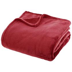 Foto van Atmosphera plaid/bank deken - warm rood - polyester - 180 x 230 cm - plaids