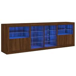 Foto van Vidaxl dressoir met led-verlichting 202x37x67 cm bruineikenkleurig