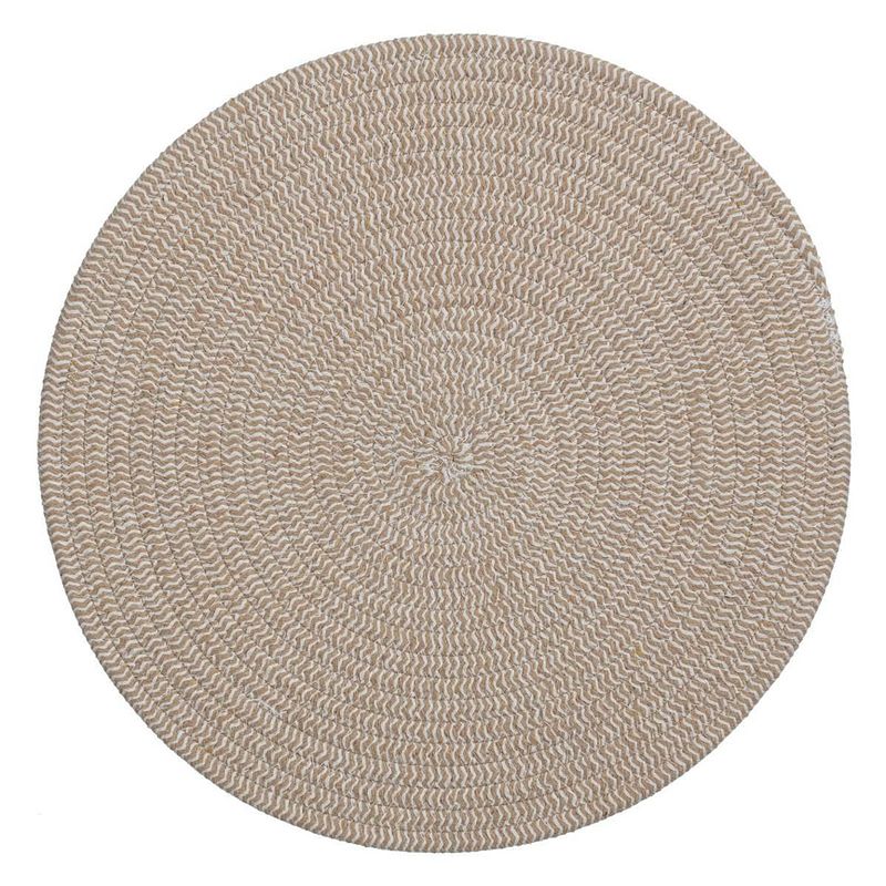 Foto van Secret de gourmet ronde placemat taupe - katoen - 38 cm - placemats