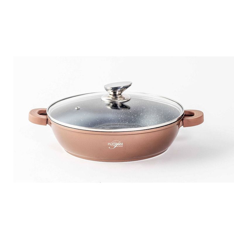 Foto van Platinum braadpan - antiaanbak - 24cm - koper