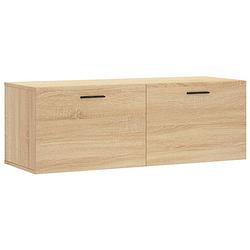 Foto van The living store wandkast sonoma eiken - 100 x 36.5 x 35 cm - duurzaam bewerkt hout