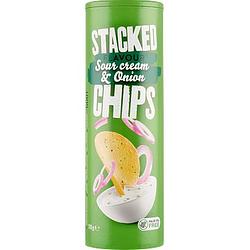 Foto van Stacked flavour sour cream & onion chips 170g bij jumbo