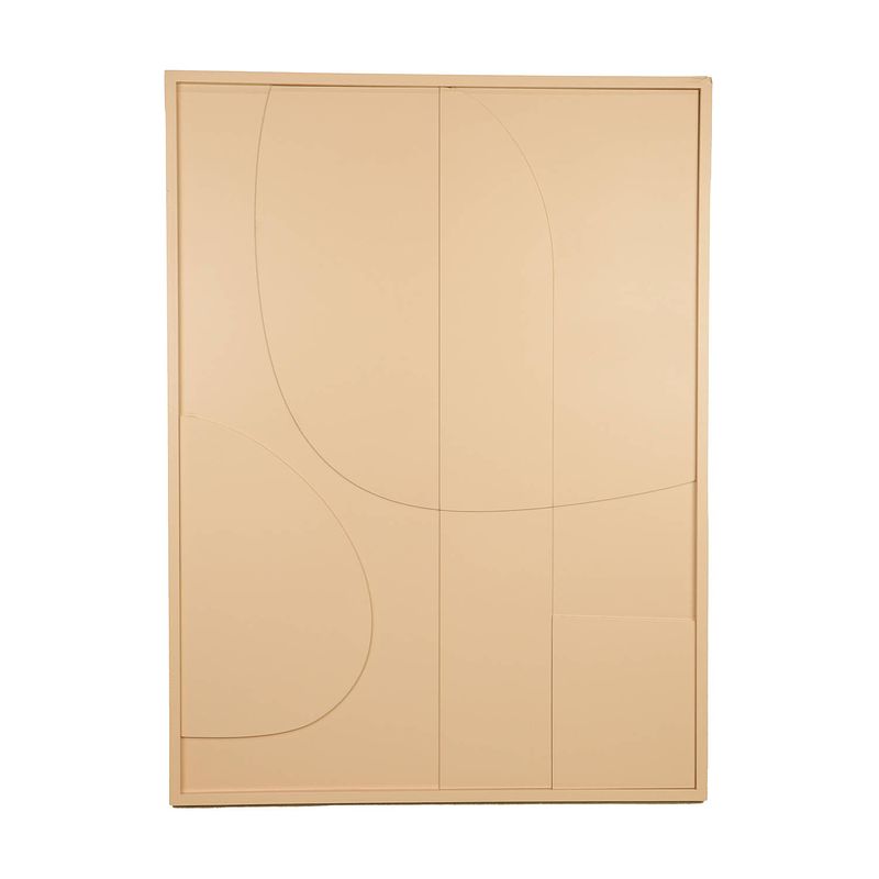 Foto van Dknc - wanddecoratie mdf - 58x2.5x78cm - beige