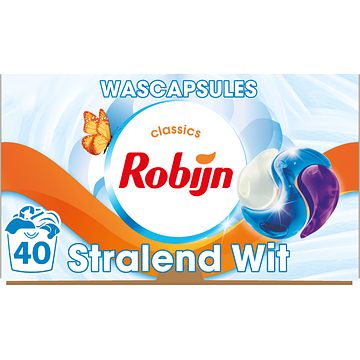 Foto van Robijn classics 3in1 wascapsules stralend wit 40 wasbeurten bij jumbo