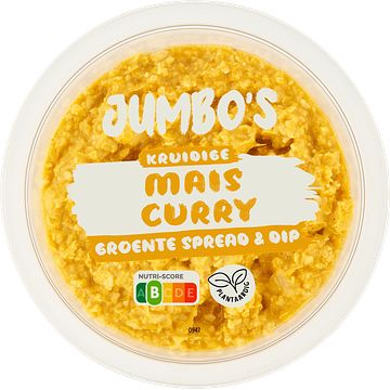 Foto van Jumbo'ss kruidige mais curry groente spread & dip 150 g