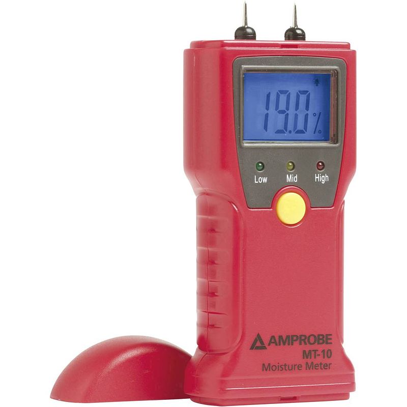 Foto van Beha amprobe mt-10 materiaalvochtmeter meetbereik bouwvochtigheid 0.3 tot 2.0 %vol. meetbereik houtvochtigheid (bereik) 8 tot 60 %vol. temperatuurmeting