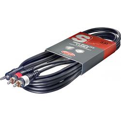 Foto van Stagg syc3/mps2cm e 3.5 mm stereo jack - 2x rca male 3 meter