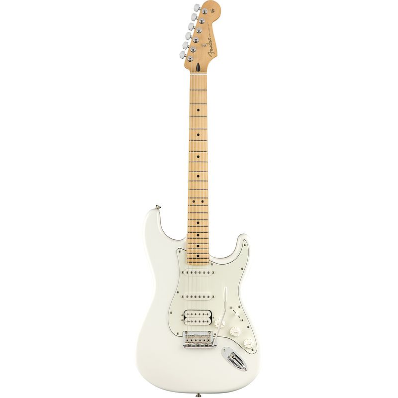 Foto van Fender player stratocaster hss polar white mn