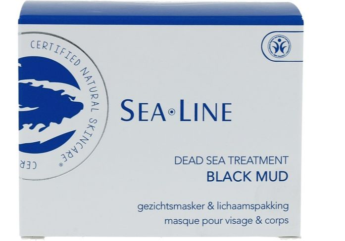 Foto van Sea line black mud facial mask and body pack