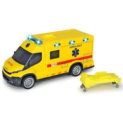Foto van Dickie toys auto belgische ambulance jongens 18 cm geel 1:32