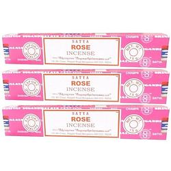 Foto van 3x nag champa wierook rose 15 gram - wierookstokjes