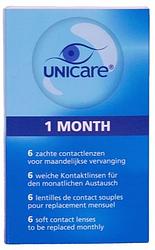 Foto van Unicare 1 month 6 zachte contactlenzen - 1.00