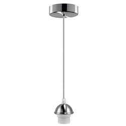 Foto van Infiori -ghlight - pendant ancona - hanglamp - e27 - 40 x 40 x 125cm - nikkel