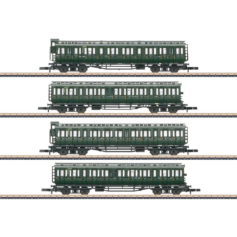 Foto van Märklin 87565 z 4-delige set personenrijtuigen van de db