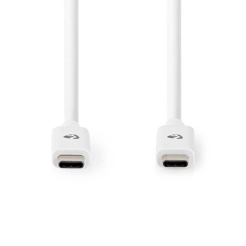 Foto van Nedis usb-kabel - wit - 1.00 m