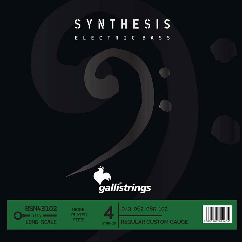 Foto van Galli strings synthesis bsn43102 .043 - .102 snarenset voor elektrische basgitaar