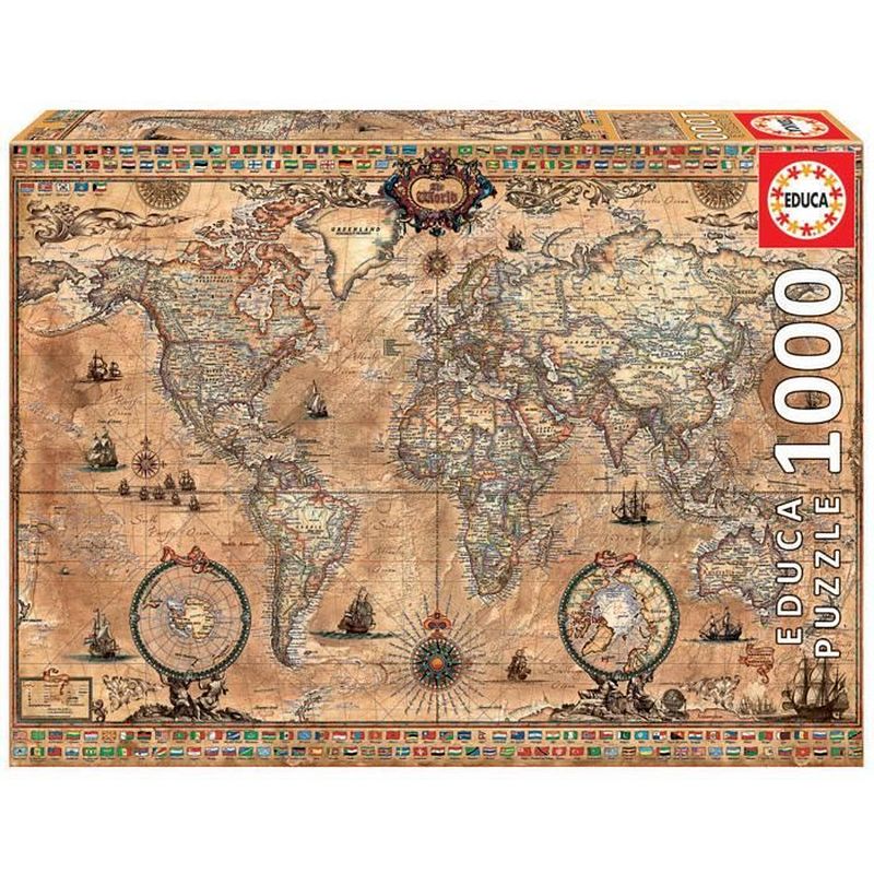 Foto van Educa -puzzel - educa puzzel 1000 mappemonde