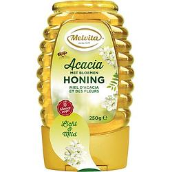 Foto van Melvita acacia met bloemen honing licht & mild 250g bij jumbo