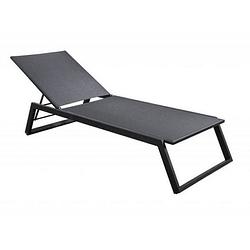 Foto van Yoi - mizu stackable lounger alu black/black textilene