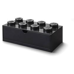 Foto van Set van 4 - bureaulade brick 8, zwart - lego