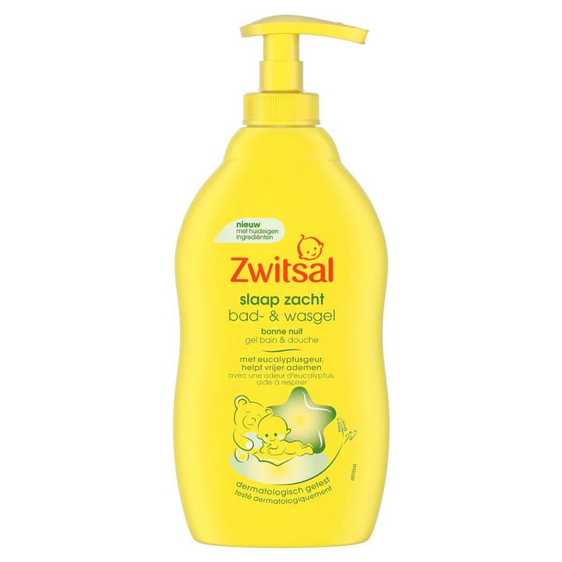 Foto van Zwitsal - slaap zacht - bad & wasgel - eucalyptus - 400ml