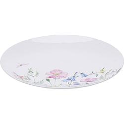 Foto van 4goodz set 6 stuks porseleinen dinerborden 27 cm met roze bloemen