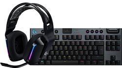 Foto van Logitech g733 lightspeed wireless gaming headset zwart + logitech g915 tkl toetsenbord