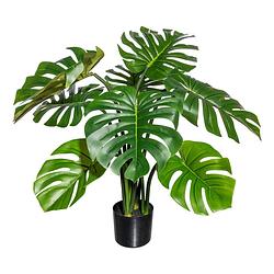 Foto van Kopu® kunstplant split philodendron 90 cm - 8 bladeren - nepplant