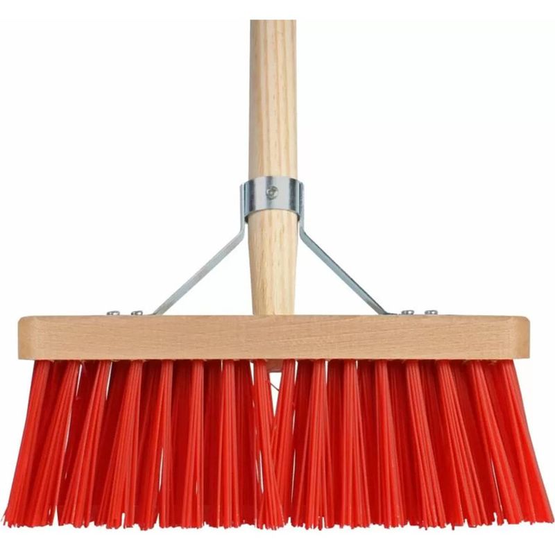 Foto van Talen tools buitenbezem - fsc hout - nylon - 28 cm - 130 cm - bezem