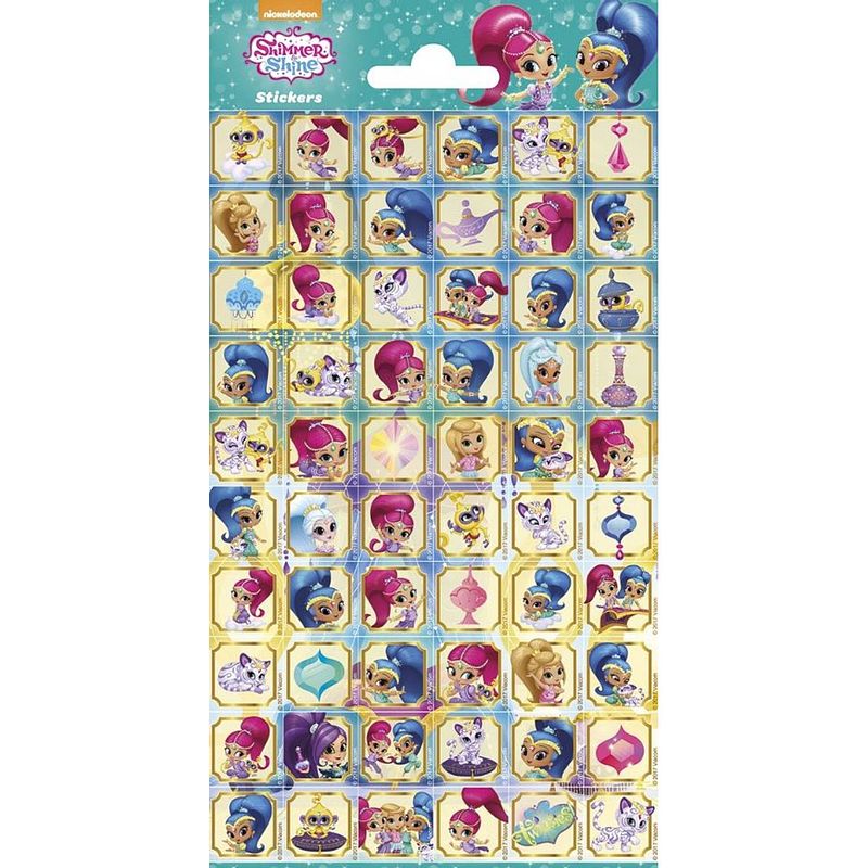 Foto van Funny products stickervel shimmer & shine junior papier 60 stuks