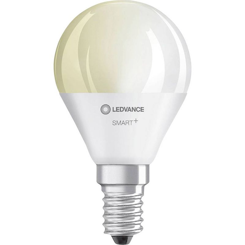 Foto van Ledvance smart+ energielabel: f (a - g) smart+ wifi mini bulb dimmable 40 5 w/2700k e14 e14 warmwit