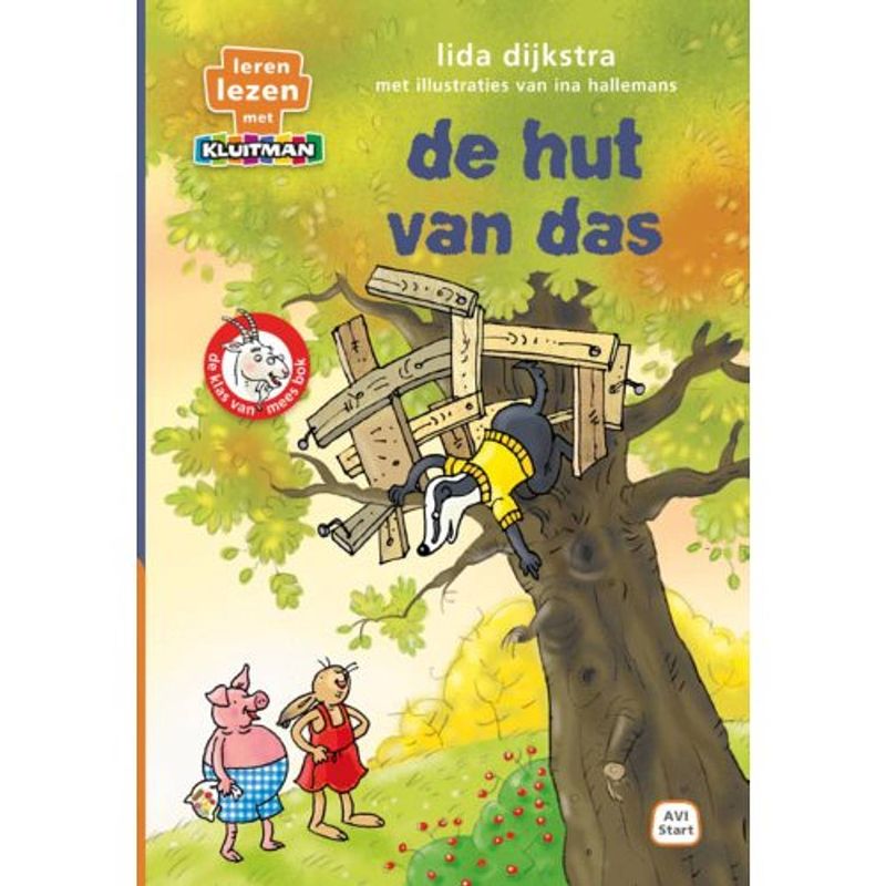 Foto van De hut van das - leren lezen met kluitman