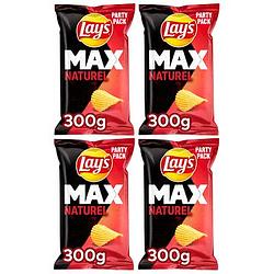 Foto van 2 zakken lay'ss max 300 gram, doritos 272 gram of bugles 160 gram | lay'ss max ribbel chips naturel 4 x 300gr aanbieding bij jumbo