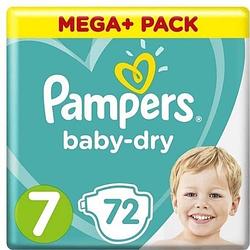 Foto van Pampers baby dry maat 7 - 72 luiers voordeelverpakking