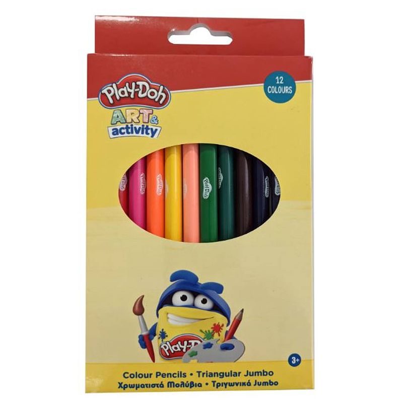 Foto van Play-doh kleurpotloden art & activity jumbo hout 12 stuks