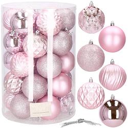 Foto van Kerstballen 30 stuks 8 cm roze