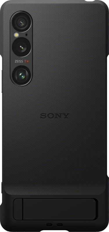 Foto van Sony xperia 1 vi back cover zwart met standaard