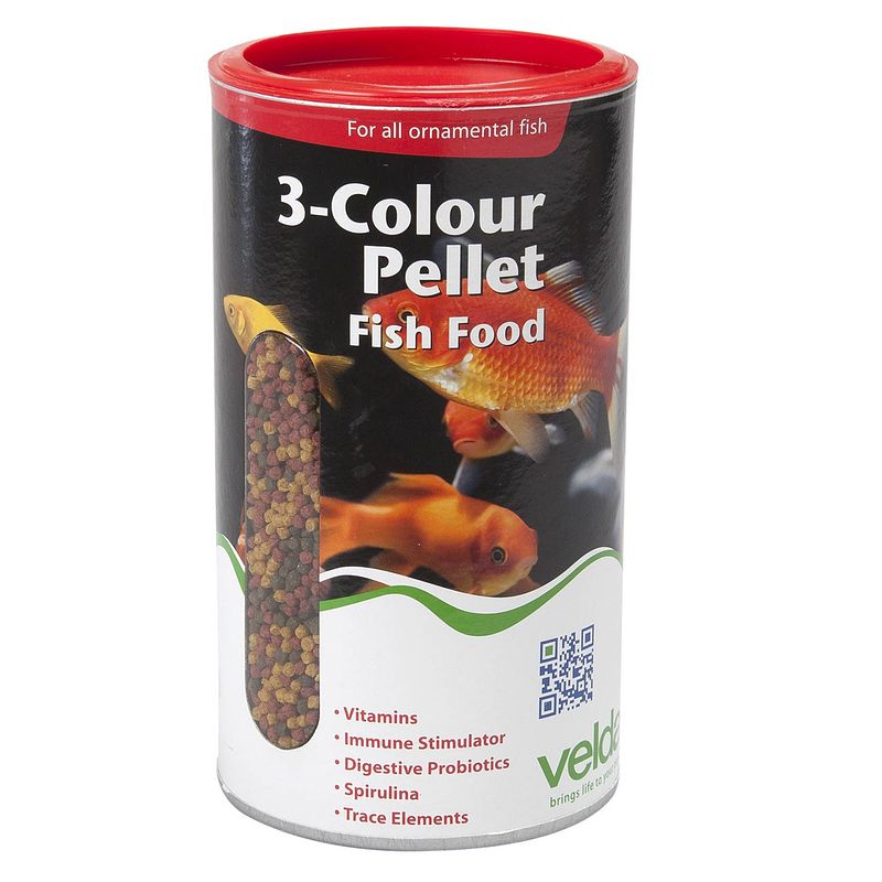 Foto van Velda - 5 stuks 3-colour pellet food 470 g-1250 ml