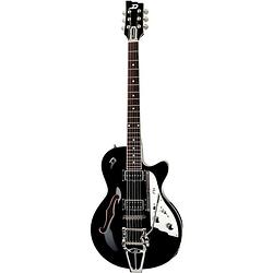 Foto van Duesenberg starplayer tv plus black semi-akoestische gitaar met koffer