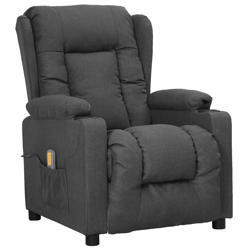 Foto van The living store sta-op-massagestoel stof donkergrijs - fauteuil